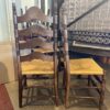 Tall Woven Seat Dining Chair Set (5)