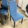 Modern Industrial Dining Set with Teal Chairs