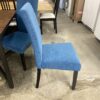 Modern Industrial Dining Set with Teal Chairs