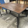 Modern Industrial Dining Set with Teal Chairs