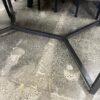 Modern Industrial Dining Set with Teal Chairs