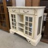 White Farmhouse Buffet with Curio Cabinets