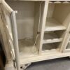 White Farmhouse Buffet with Curio Cabinets