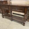 Colonial Style Dark Finish Wood Credenza