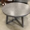 Smooth Grey Circular Dining Table with X Legs
