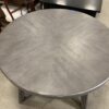 Smooth Grey Circular Dining Table with X Legs