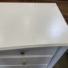 White 5 Drawer Dresser with Golden Hex Pulls