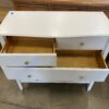 White 5 Drawer Dresser with Golden Hex Pulls