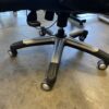 Plush Black Leather Rolling Office Chair