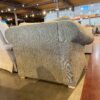 Wide Arm Grey-Green Armchair & Ottoman