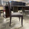 Round Dining Set w/ Four Leather Seat Chairs