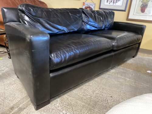 COACH Black Leather Loveseat