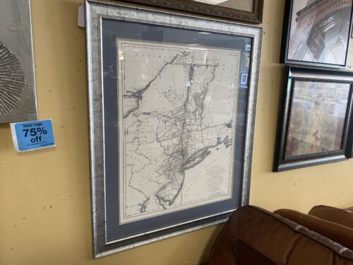 Map of New York Framed Print