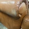 Burnt Sienna Leather Loveseat