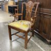 Ornate Yellow Leaf Wooden Dining Chair