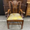 Ornate Yellow Leaf Wooden Dining Chair