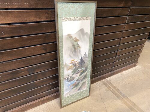 Japanese Fall Landscape Framed Scroll Painting