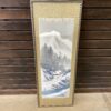 Japanese Winter Landscape Framed Scroll Painting
