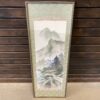 Japanese Spring Landscape Framed Scroll Painting