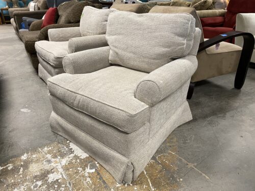 Cream Skirted Armchair