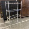 POTTERY BARN Glass Chrome 4 Tier Shelving Unit