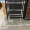 POTTERY BARN Glass Chrome 4 Tier Shelving Unit