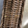Dark Wicker Rocking Chair w/ Grey Cushion