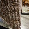 Dark Wicker Rocking Chair w/ Grey Cushion