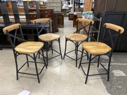 PIER 1 IMPORTS Set of 4 Rustic Barstools