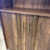 Mid-Century Modern Dark Wood Display Shelf and Cabinet