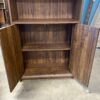 Mid-Century Modern Dark Wood Display Shelf and Cabinet