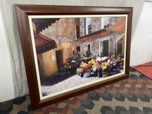 "The Flower Shop" Framed Print by Jan Mclaughlin