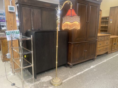 DALE TIFFANY Beaded Maroon Floor Lamp