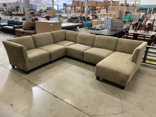 Sandy Brown 6 Piece Modular Sofa Set