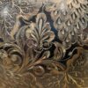 Vintage Black Enamel & Etched Brass Lamp