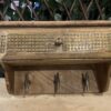 Wee Solid Wood Boho 3-Hook Wall Shelf