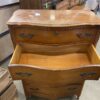 Vintage Serpentine 5 Drawer Tallboy Dresser