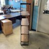 Modern Industrial 5 Tier Faux Wood Bookshelf