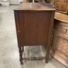 Vintage Multi-Toned Wood Console Table with Lathe Spun Legs