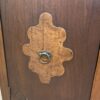 Vintage Multi-Toned Wood Console Table with Lathe Spun Legs