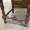 Vintage Multi-Toned Wood Console Table with Lathe Spun Legs