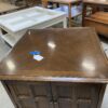 ETHAN ALLEN Vintage Espresso Finished Square 2 Door End Table
