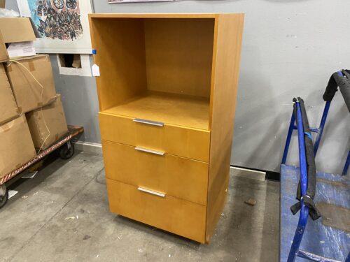 NEW! Warm Umber Toned 3 Drawer Display Cabinet