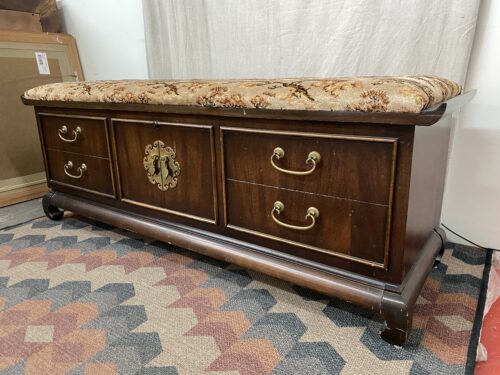 Lane Vintage Cedar Chest w/ Cherry Tree Upholstery