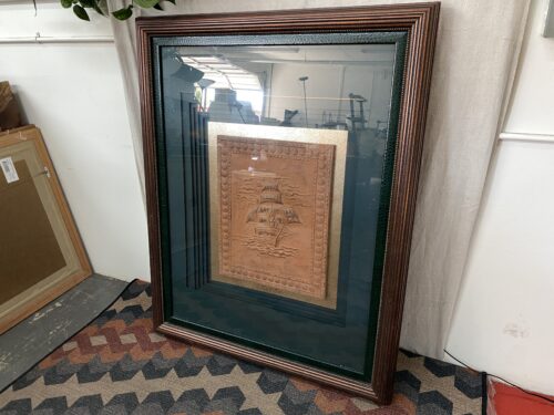 "Height Seas" Large Custom Framed Nautical Art Piece
