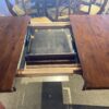 Rectangular Butterfly Extendable Table in Medium Brown with Four Chairs