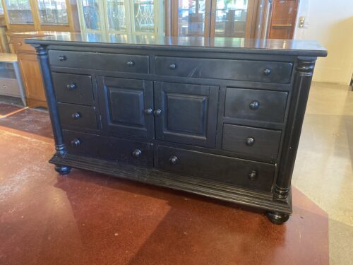 PROGRESSIVE FURNITURE Wide Black Dresser with Center Door