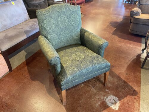 Formal Green Accent Chair