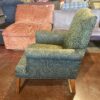 Formal Green Accent Chair