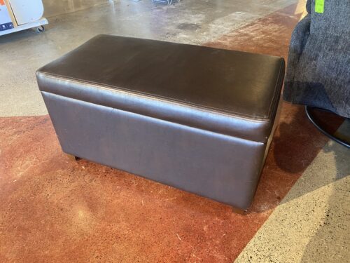 32" Rectangular Brown Storage Ottoman